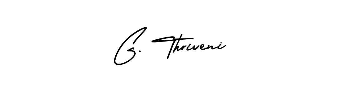 The best way (AmerikaSignatureDemo-Regular) to make a short signature is to pick only two or three words in your name. The name G. Thriveni include a total of six letters. For converting this name. G. Thriveni signature style 3 images and pictures png