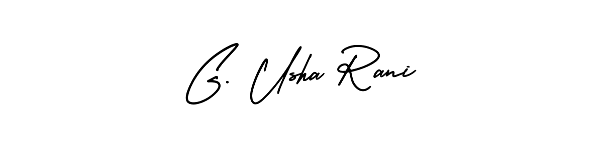 Use a signature maker to create a handwritten signature online. With this signature software, you can design (AmerikaSignatureDemo-Regular) your own signature for name G. Usha Rani. G. Usha Rani signature style 3 images and pictures png