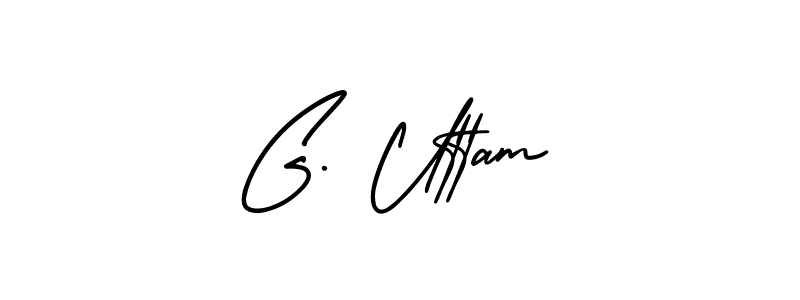 How to Draw G. Uttam signature style? AmerikaSignatureDemo-Regular is a latest design signature styles for name G. Uttam. G. Uttam signature style 3 images and pictures png