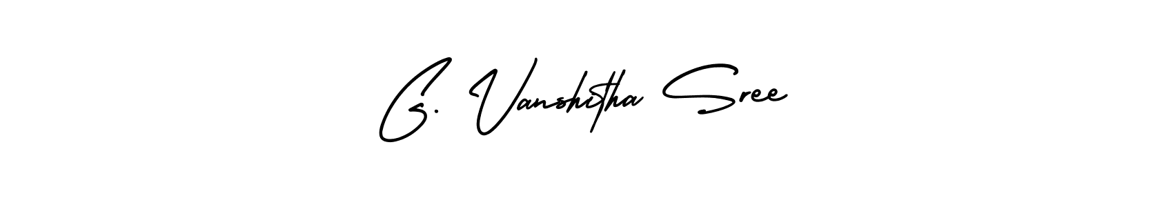 Also You can easily find your signature by using the search form. We will create G. Vanshitha Sree name handwritten signature images for you free of cost using AmerikaSignatureDemo-Regular sign style. G. Vanshitha Sree signature style 3 images and pictures png
