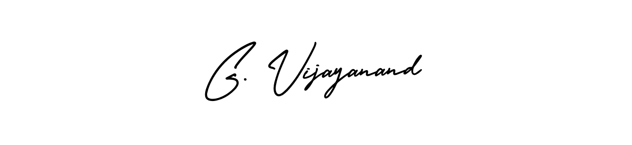 Use a signature maker to create a handwritten signature online. With this signature software, you can design (AmerikaSignatureDemo-Regular) your own signature for name G. Vijayanand. G. Vijayanand signature style 3 images and pictures png
