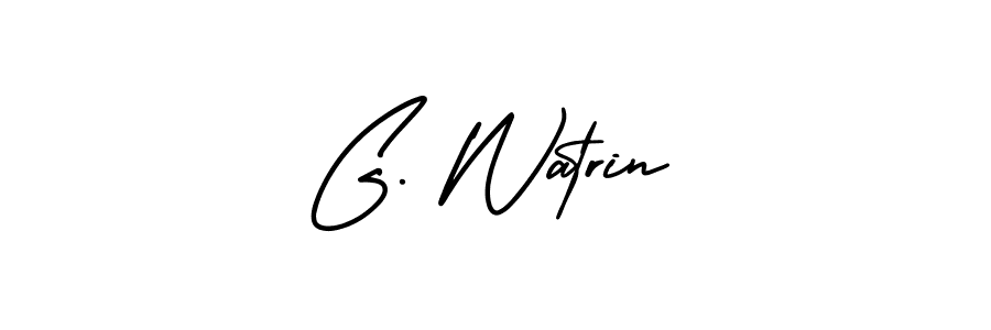 Make a beautiful signature design for name G. Watrin. With this signature (AmerikaSignatureDemo-Regular) style, you can create a handwritten signature for free. G. Watrin signature style 3 images and pictures png