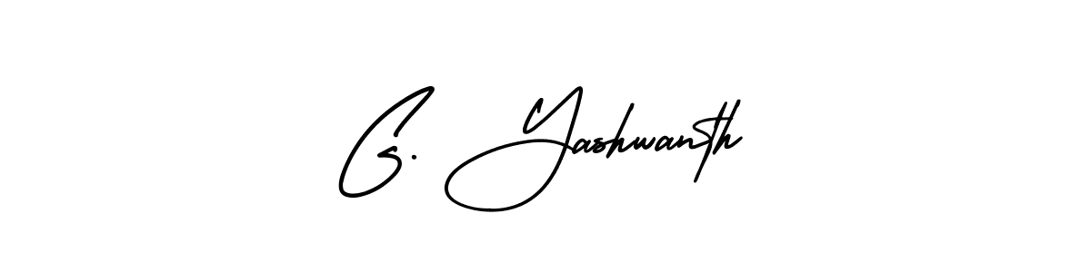 The best way (AmerikaSignatureDemo-Regular) to make a short signature is to pick only two or three words in your name. The name G. Yashwanth include a total of six letters. For converting this name. G. Yashwanth signature style 3 images and pictures png