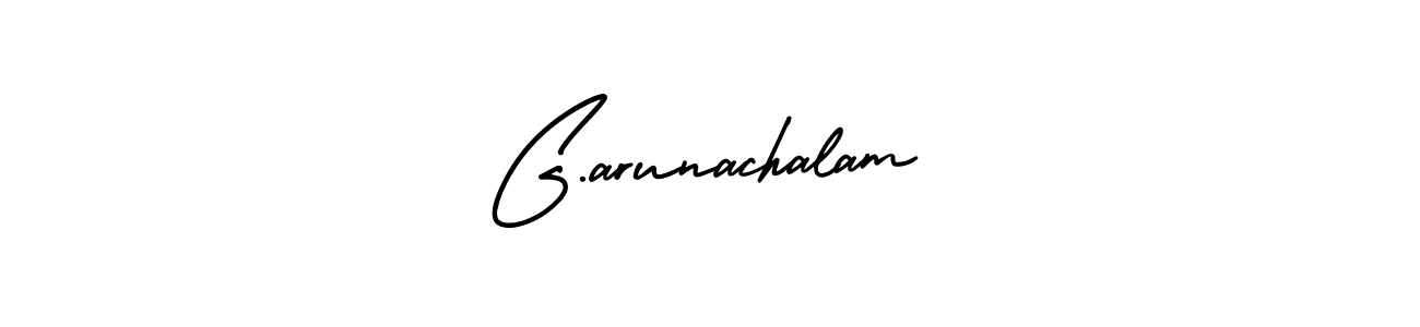 How to make G.arunachalam name signature. Use AmerikaSignatureDemo-Regular style for creating short signs online. This is the latest handwritten sign. G.arunachalam signature style 3 images and pictures png