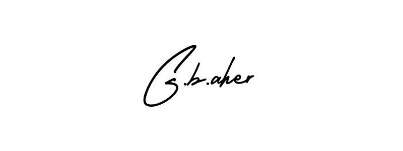 G.b.aher stylish signature style. Best Handwritten Sign (AmerikaSignatureDemo-Regular) for my name. Handwritten Signature Collection Ideas for my name G.b.aher. G.b.aher signature style 3 images and pictures png