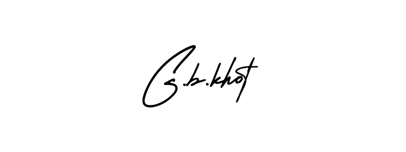 Make a beautiful signature design for name G.b.khot. With this signature (AmerikaSignatureDemo-Regular) style, you can create a handwritten signature for free. G.b.khot signature style 3 images and pictures png