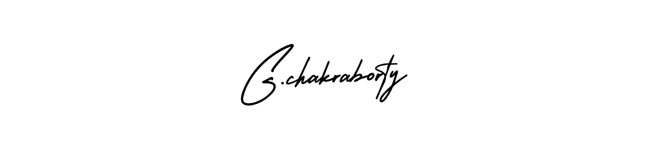 How to make G.chakraborty name signature. Use AmerikaSignatureDemo-Regular style for creating short signs online. This is the latest handwritten sign. G.chakraborty signature style 3 images and pictures png