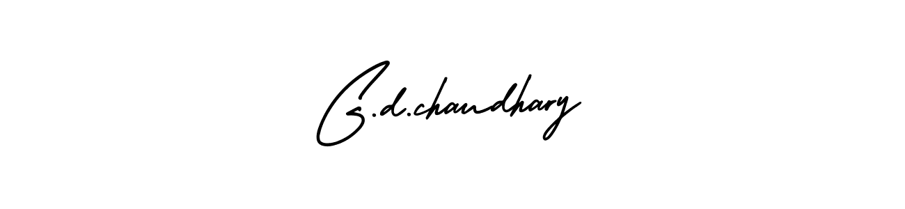 Make a beautiful signature design for name G.d.chaudhary. With this signature (AmerikaSignatureDemo-Regular) style, you can create a handwritten signature for free. G.d.chaudhary signature style 3 images and pictures png