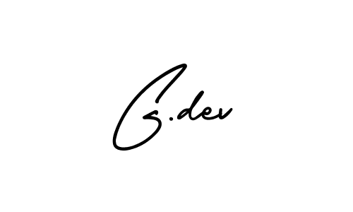 Use a signature maker to create a handwritten signature online. With this signature software, you can design (AmerikaSignatureDemo-Regular) your own signature for name G.dev. G.dev signature style 3 images and pictures png