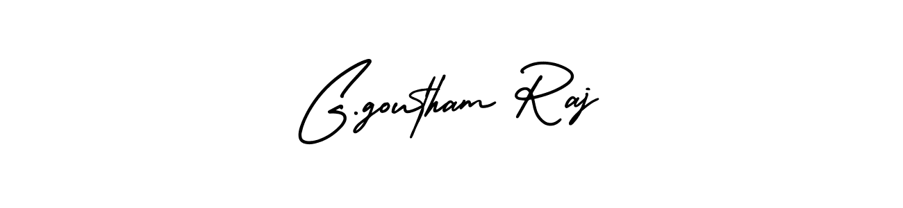 G.goutham Raj stylish signature style. Best Handwritten Sign (AmerikaSignatureDemo-Regular) for my name. Handwritten Signature Collection Ideas for my name G.goutham Raj. G.goutham Raj signature style 3 images and pictures png