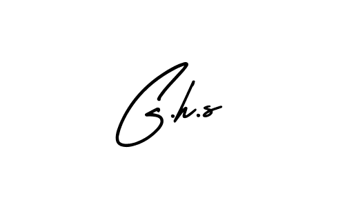 Create a beautiful signature design for name G.h.s. With this signature (AmerikaSignatureDemo-Regular) fonts, you can make a handwritten signature for free. G.h.s signature style 3 images and pictures png