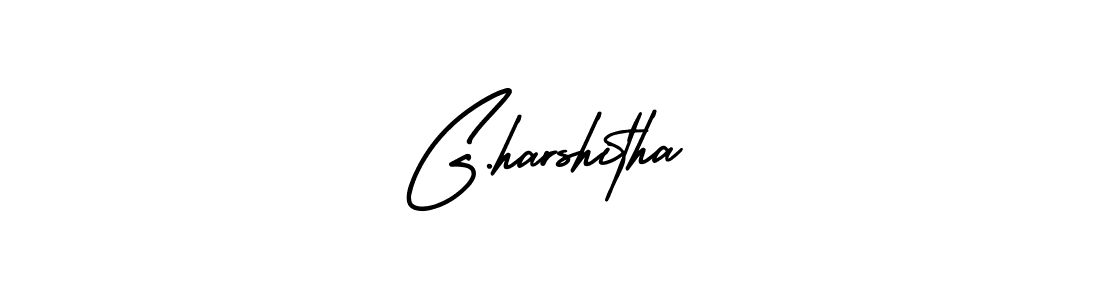 Create a beautiful signature design for name G.harshitha. With this signature (AmerikaSignatureDemo-Regular) fonts, you can make a handwritten signature for free. G.harshitha signature style 3 images and pictures png