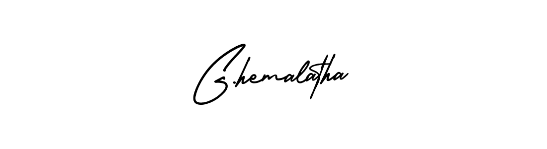 Design your own signature with our free online signature maker. With this signature software, you can create a handwritten (AmerikaSignatureDemo-Regular) signature for name G.hemalatha. G.hemalatha signature style 3 images and pictures png