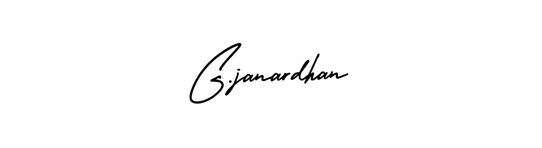 How to make G.janardhan name signature. Use AmerikaSignatureDemo-Regular style for creating short signs online. This is the latest handwritten sign. G.janardhan signature style 3 images and pictures png