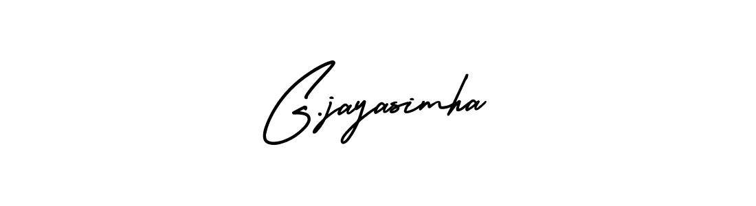 Design your own signature with our free online signature maker. With this signature software, you can create a handwritten (AmerikaSignatureDemo-Regular) signature for name G.jayasimha. G.jayasimha signature style 3 images and pictures png