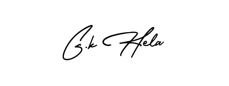 How to Draw G.k Hela signature style? AmerikaSignatureDemo-Regular is a latest design signature styles for name G.k Hela. G.k Hela signature style 3 images and pictures png