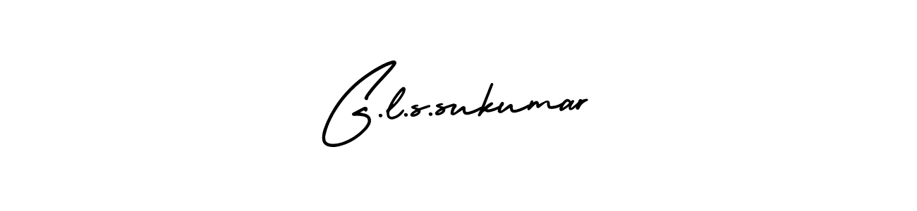 Design your own signature with our free online signature maker. With this signature software, you can create a handwritten (AmerikaSignatureDemo-Regular) signature for name G.l.s.sukumar. G.l.s.sukumar signature style 3 images and pictures png