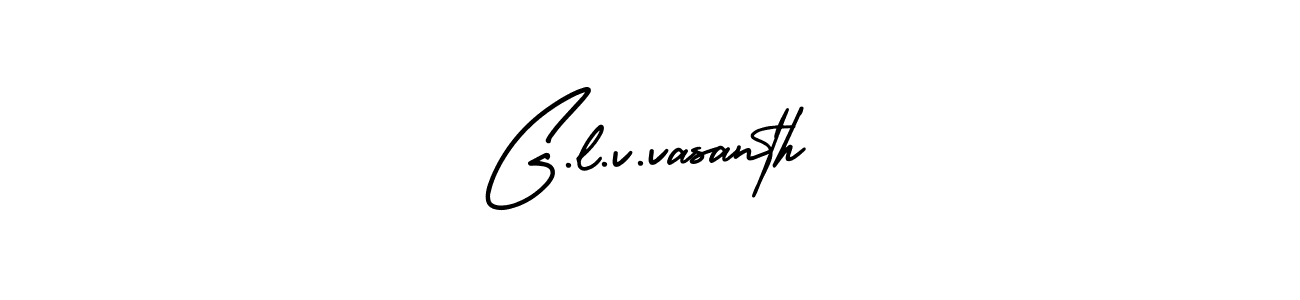 Make a beautiful signature design for name G.l.v.vasanth. With this signature (AmerikaSignatureDemo-Regular) style, you can create a handwritten signature for free. G.l.v.vasanth signature style 3 images and pictures png