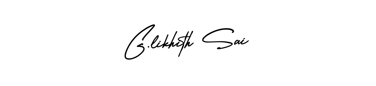 Also You can easily find your signature by using the search form. We will create G.likhith Sai name handwritten signature images for you free of cost using AmerikaSignatureDemo-Regular sign style. G.likhith Sai signature style 3 images and pictures png