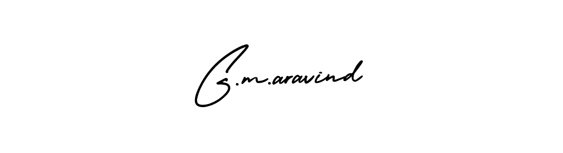 Use a signature maker to create a handwritten signature online. With this signature software, you can design (AmerikaSignatureDemo-Regular) your own signature for name G.m.aravind. G.m.aravind signature style 3 images and pictures png