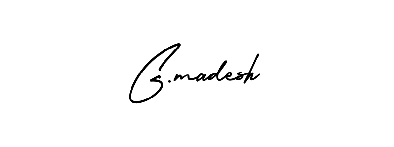 Design your own signature with our free online signature maker. With this signature software, you can create a handwritten (AmerikaSignatureDemo-Regular) signature for name G.madesh. G.madesh signature style 3 images and pictures png