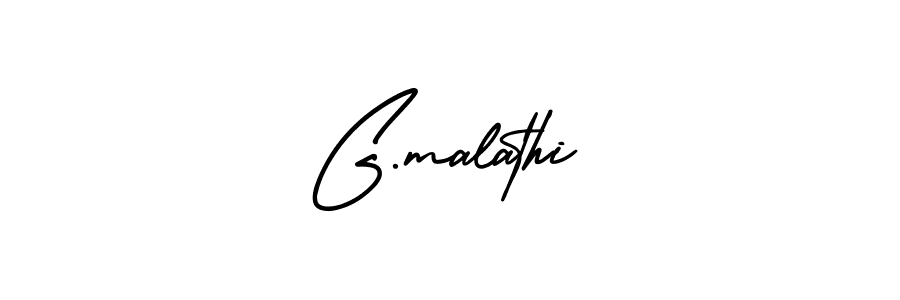 Create a beautiful signature design for name G.malathi. With this signature (AmerikaSignatureDemo-Regular) fonts, you can make a handwritten signature for free. G.malathi signature style 3 images and pictures png