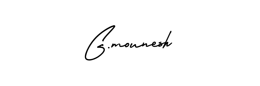 Create a beautiful signature design for name G.mounesh. With this signature (AmerikaSignatureDemo-Regular) fonts, you can make a handwritten signature for free. G.mounesh signature style 3 images and pictures png