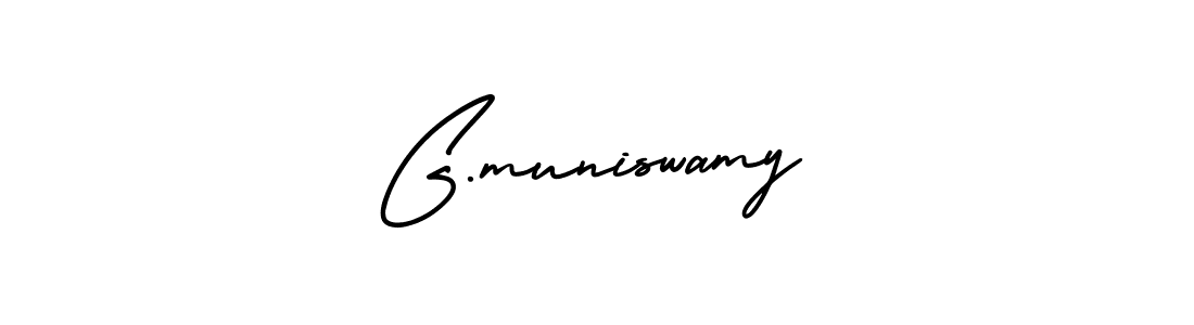 The best way (AmerikaSignatureDemo-Regular) to make a short signature is to pick only two or three words in your name. The name G.muniswamy include a total of six letters. For converting this name. G.muniswamy signature style 3 images and pictures png