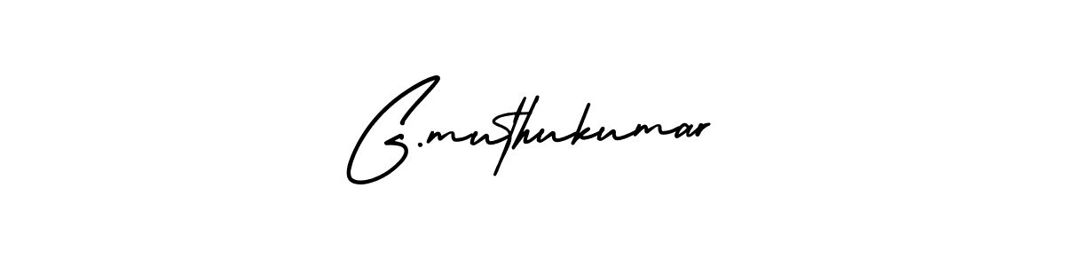 How to make G.muthukumar name signature. Use AmerikaSignatureDemo-Regular style for creating short signs online. This is the latest handwritten sign. G.muthukumar signature style 3 images and pictures png