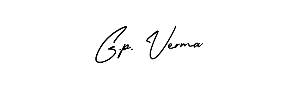 Make a beautiful signature design for name G.p. Verma. Use this online signature maker to create a handwritten signature for free. G.p. Verma signature style 3 images and pictures png