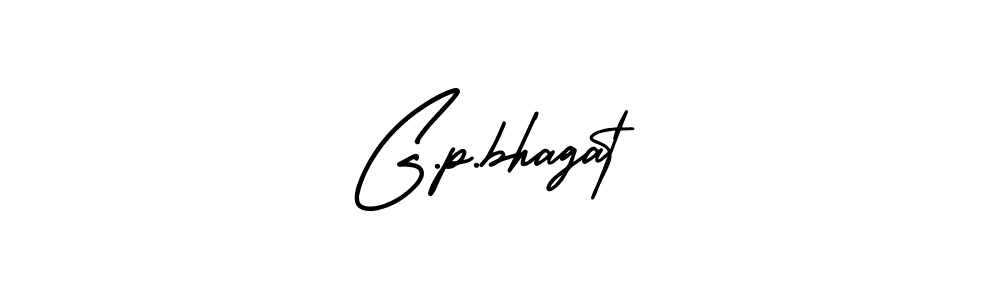 How to make G.p.bhagat name signature. Use AmerikaSignatureDemo-Regular style for creating short signs online. This is the latest handwritten sign. G.p.bhagat signature style 3 images and pictures png