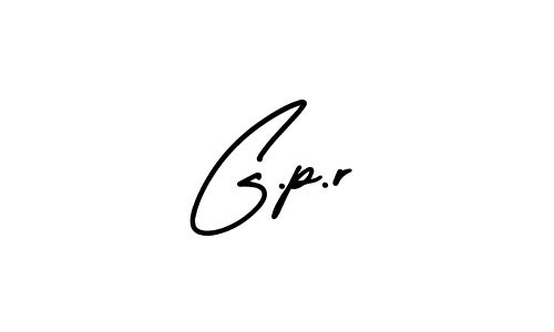 The best way (AmerikaSignatureDemo-Regular) to make a short signature is to pick only two or three words in your name. The name G.p.r include a total of six letters. For converting this name. G.p.r signature style 3 images and pictures png