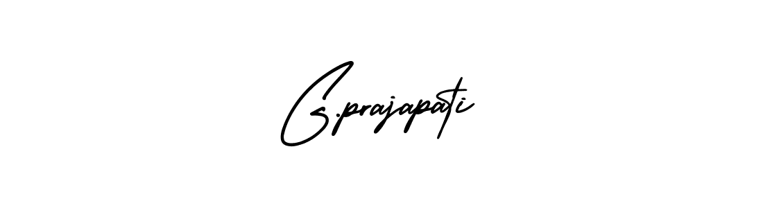 How to make G.prajapati name signature. Use AmerikaSignatureDemo-Regular style for creating short signs online. This is the latest handwritten sign. G.prajapati signature style 3 images and pictures png