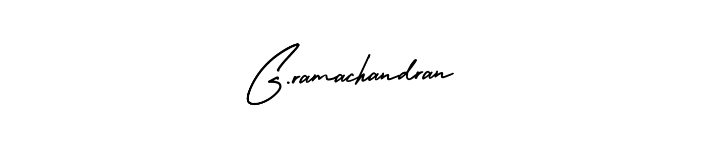 Use a signature maker to create a handwritten signature online. With this signature software, you can design (AmerikaSignatureDemo-Regular) your own signature for name G.ramachandran. G.ramachandran signature style 3 images and pictures png