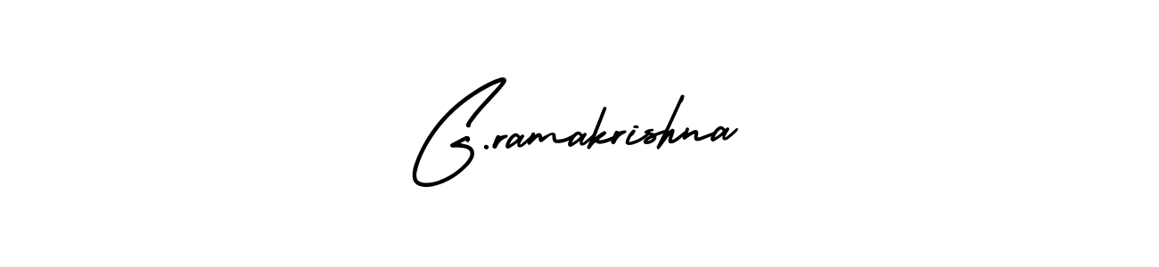 Create a beautiful signature design for name G.ramakrishna. With this signature (AmerikaSignatureDemo-Regular) fonts, you can make a handwritten signature for free. G.ramakrishna signature style 3 images and pictures png