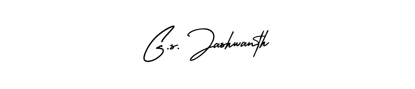 Make a beautiful signature design for name G.s. Jashwanth. With this signature (AmerikaSignatureDemo-Regular) style, you can create a handwritten signature for free. G.s. Jashwanth signature style 3 images and pictures png
