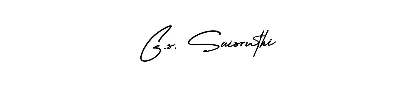 Create a beautiful signature design for name G.s. Saisruthi. With this signature (AmerikaSignatureDemo-Regular) fonts, you can make a handwritten signature for free. G.s. Saisruthi signature style 3 images and pictures png