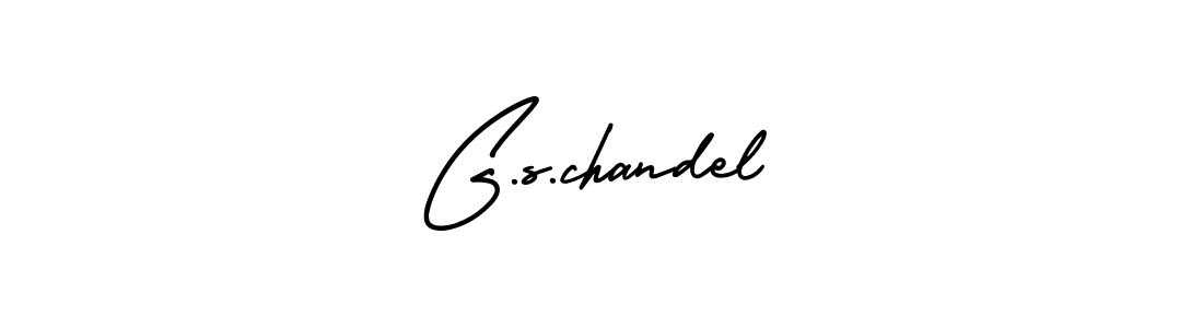 Create a beautiful signature design for name G.s.chandel. With this signature (AmerikaSignatureDemo-Regular) fonts, you can make a handwritten signature for free. G.s.chandel signature style 3 images and pictures png