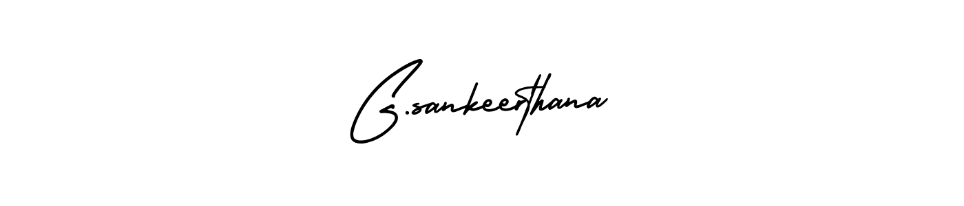 Use a signature maker to create a handwritten signature online. With this signature software, you can design (AmerikaSignatureDemo-Regular) your own signature for name G.sankeerthana. G.sankeerthana signature style 3 images and pictures png