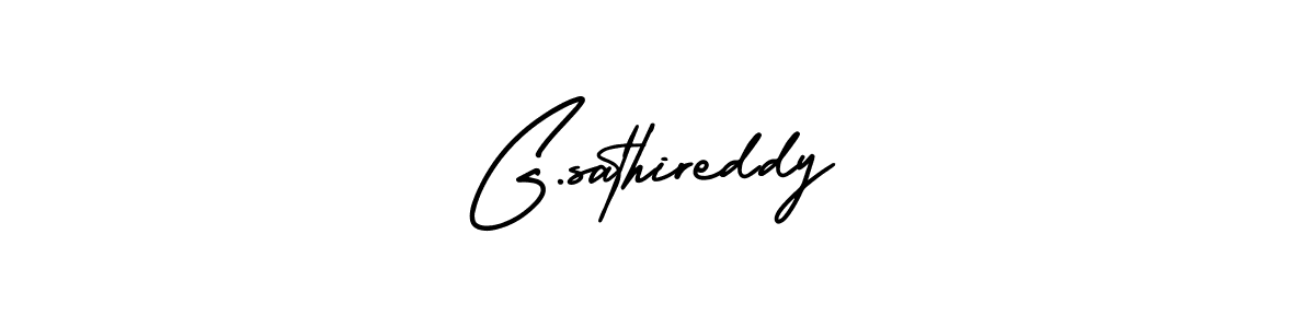 Design your own signature with our free online signature maker. With this signature software, you can create a handwritten (AmerikaSignatureDemo-Regular) signature for name G.sathireddy. G.sathireddy signature style 3 images and pictures png