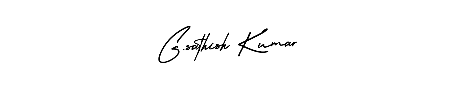 Design your own signature with our free online signature maker. With this signature software, you can create a handwritten (AmerikaSignatureDemo-Regular) signature for name G.sathish Kumar. G.sathish Kumar signature style 3 images and pictures png