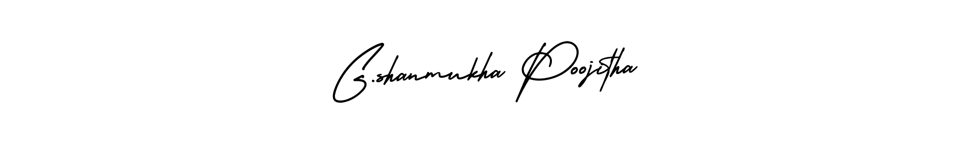 Create a beautiful signature design for name G.shanmukha Poojitha. With this signature (AmerikaSignatureDemo-Regular) fonts, you can make a handwritten signature for free. G.shanmukha Poojitha signature style 3 images and pictures png