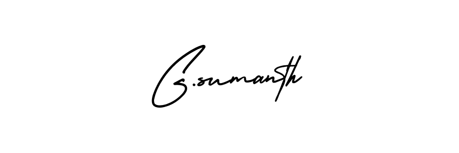 Create a beautiful signature design for name G.sumanth. With this signature (AmerikaSignatureDemo-Regular) fonts, you can make a handwritten signature for free. G.sumanth signature style 3 images and pictures png