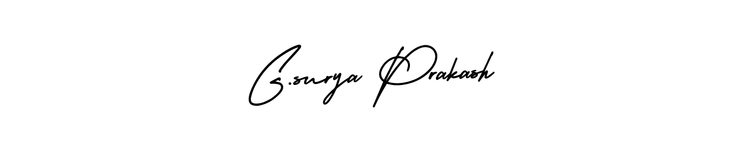 G.surya Prakash stylish signature style. Best Handwritten Sign (AmerikaSignatureDemo-Regular) for my name. Handwritten Signature Collection Ideas for my name G.surya Prakash. G.surya Prakash signature style 3 images and pictures png