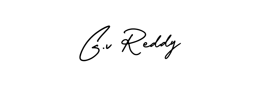 Create a beautiful signature design for name G.v Reddy. With this signature (AmerikaSignatureDemo-Regular) fonts, you can make a handwritten signature for free. G.v Reddy signature style 3 images and pictures png