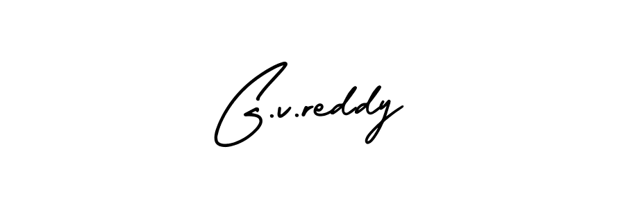 Make a beautiful signature design for name G.v.reddy. With this signature (AmerikaSignatureDemo-Regular) style, you can create a handwritten signature for free. G.v.reddy signature style 3 images and pictures png