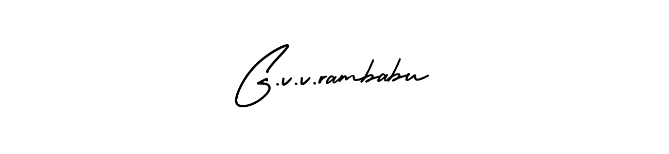 This is the best signature style for the G.v.v.rambabu name. Also you like these signature font (AmerikaSignatureDemo-Regular). Mix name signature. G.v.v.rambabu signature style 3 images and pictures png