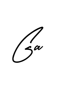 Ga stylish signature style. Best Handwritten Sign (AmerikaSignatureDemo-Regular) for my name. Handwritten Signature Collection Ideas for my name Ga. Ga signature style 3 images and pictures png