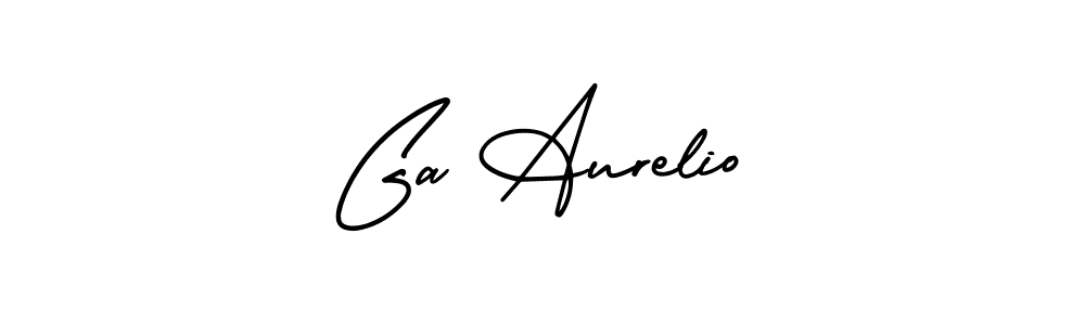 This is the best signature style for the Ga Aurelio name. Also you like these signature font (AmerikaSignatureDemo-Regular). Mix name signature. Ga Aurelio signature style 3 images and pictures png