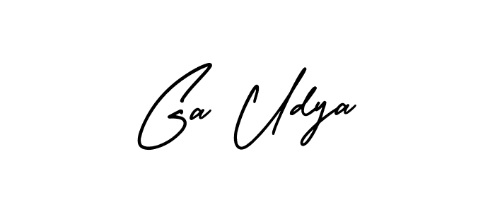 It looks lik you need a new signature style for name Ga Udya. Design unique handwritten (AmerikaSignatureDemo-Regular) signature with our free signature maker in just a few clicks. Ga Udya signature style 3 images and pictures png